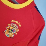 2002 Spain Home Retro Soccer Jersey