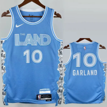 24-25 Cleveland Cavaliers GARLAND #10 Light blue City Edition Top Quality Hot Pressing NBA Jersey