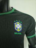 1998 Brazil Black Player Version Retro Soccer Jersey