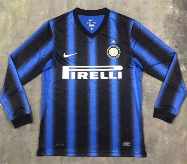 2010-2011 INT Home Long sleeves Retro Soccer Jersey