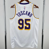 22-23 LAKERS TOSCANO #95 White Top Quality Hot Pressing NBA Jersey