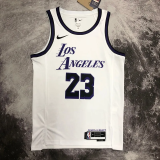 22-23 LAKERS JAMES #23 White City Edition Top Quality Hot Pressing NBA Jersey