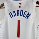 2023 Clippers HARDEN #1 White Top Quality Hot Pressing Kids NBA Jersey