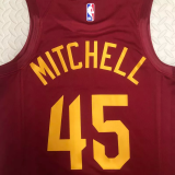 22-23 Cleveland Cavaliers MITCHELL #45 Red Top Quality Hot Pressing NBA Jersey