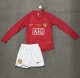 2007-2008 Man Utd Home Long sleeves Retro Kids Soccer Jersey