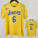 2023 LAKERS JAMES #6 Yellow Quick drying T-shirt