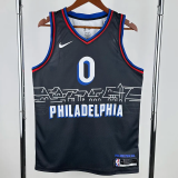 20-21 76ERS MAXEY #0 Black City Edition Top Quality Hot Pressing NBA Jersey