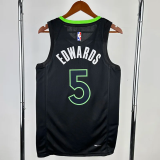 22-23 TIMBERWOLVES EDWARDS #5 Black Top Quality Hot Pressing NBA Jersey (Trapeze Edition)