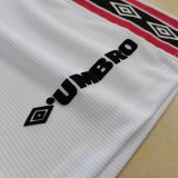 1998-1999 Man Utd White Retro Shorts Pants