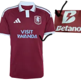 26-27 Aston Villa Home Fans Soccer Jersey