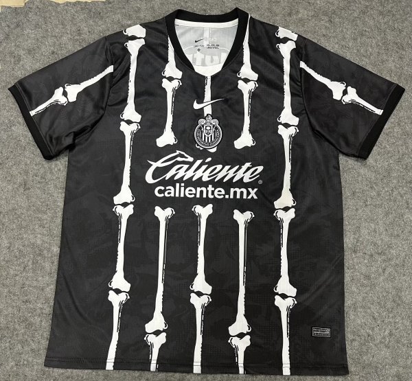 26-27 Chivas Guadalajara Black Day of the Dead Fans Soccer Jersey