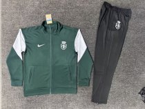 26-27 Sporting Lisbon High Quality Half Pull Tracksuit