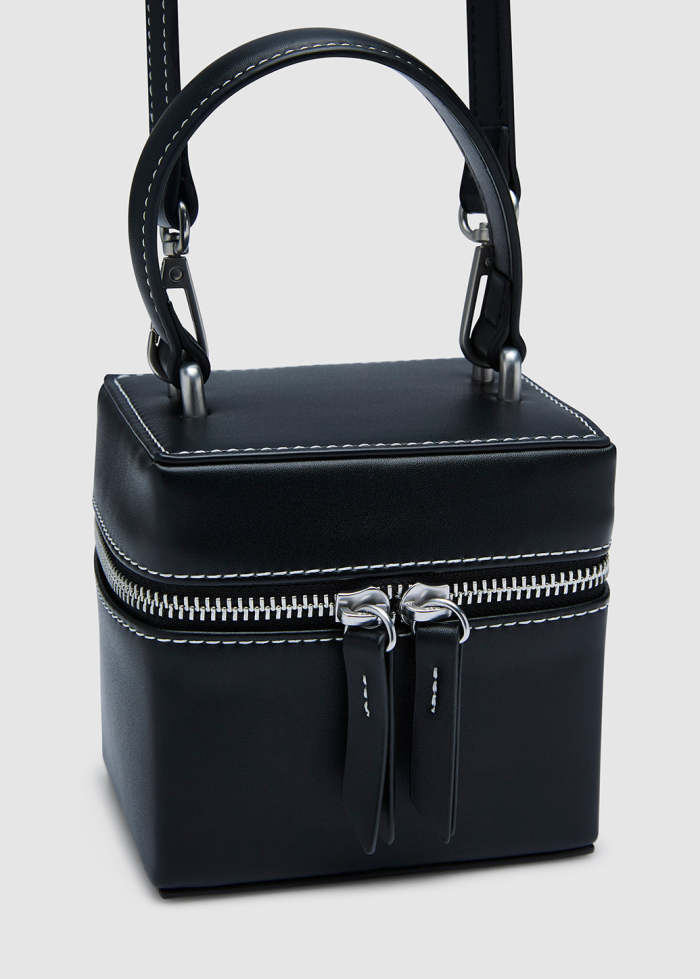 CUBE LEATHER CROSSBODY BAG