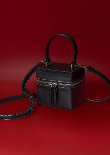 CUBE LEATHER CROSSBODY BAG
