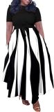 BFFBABY Plus Size Dress A Line Dresses for Women Summer Long Dresses with Sleeve Casual Belted