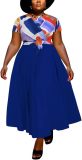 BFFBABY Plus Size Dress A Line Dresses for Women Summer Long Dresses with Sleeve Casual Belted