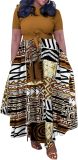 BFFBABY Plus Size Dress A Line Dresses for Women Summer Long Dresses with Sleeve Casual Belted