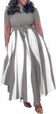 BFFBABY Plus Size Dress A Line Dresses for Women Summer Long Dresses with Sleeve Casual Belted