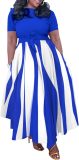 BFFBABY Plus Size Dress A Line Dresses for Women Summer Long Dresses with Sleeve Casual Belted