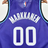 25-26 JAZZ MARKKANEN #00 Purple Top Quality Hot Pressing NBA Jersey