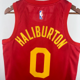 2018-2019 Indiana Pacers HALIBURTON #0 Red Retro Top Quality Hot Pressing NBA Jersey