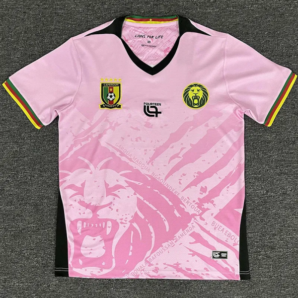25-26 Cameroon Pink Fans Soccer Jersey
