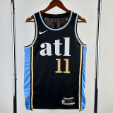 23-24 Hawks YOUNG #11 Black City Edition Top Quality Hot Pressing NBA Jersey