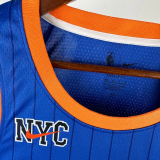 23-24 KNICKS RANDLE #30 Blue City Edition Top Quality Hot Pressing NBA Jersey