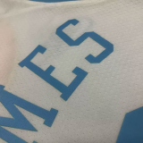 22-23 LAKERS JAMES #6 White Top Quality Hot Pressing NBA Jersey (Retro Logo)