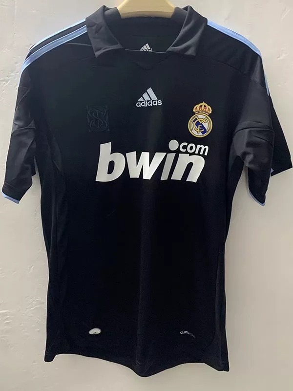 2009-2010 RMA Away Black Retro Soccer Jersey