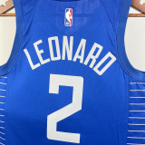 22-23 Clippers LEONARO #2 Blue Top Quality Hot Pressing NBA Jersey