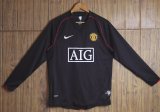 RONALDO 7 #2007-2008 Man Utd Third UCL Edition long sleeve Retro Soccer Jersey (欧冠决赛版)