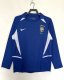 2002 Brazil Long sleeves Retro Soccer Jersey