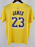 2023 LAKERS JAMES #23 Yellow Quick drying T-shirt