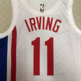 22-23 Nets IRVING #11 White Top Quality Hot Pressing NBA Jersey (Retro Logo)