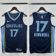 23-24 GRIZZLIES KAWAMURA #17  Dark Blue Top Quality Hot Pressing NBA Jersey