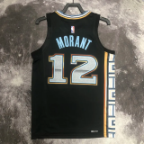 22-23 Grizzlies MORANT #12 Black City Edition Top Quality Hot Pressing NBA Jersey