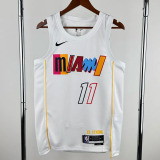22-23 HEAT JAQUEZ JR. #11 White City Edition Top Quality Hot Pressing NBA Jersey