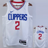 22-23 Clippers LEONARO #2 White Top Quality Hot Pressing NBA Jersey