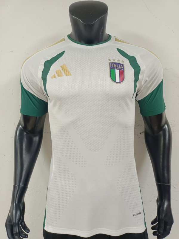 25-26 Italy White Green Player Version Training shirts