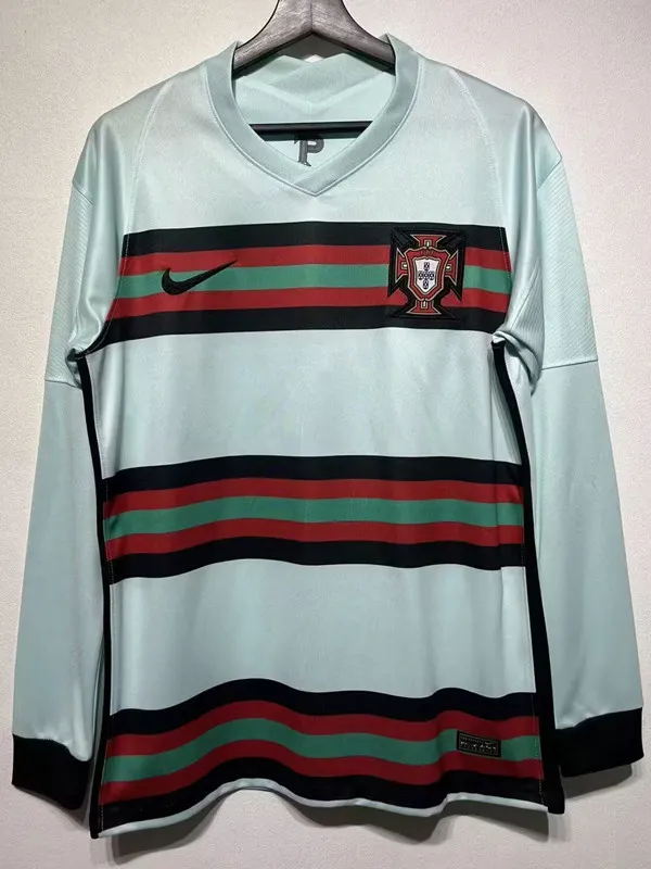 2020-2021 Portugal Away Long Sleeve Retro Soccer Jersey(长袖)