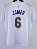 2023 LAKERS JAMES #6 White Quick drying T-shirt