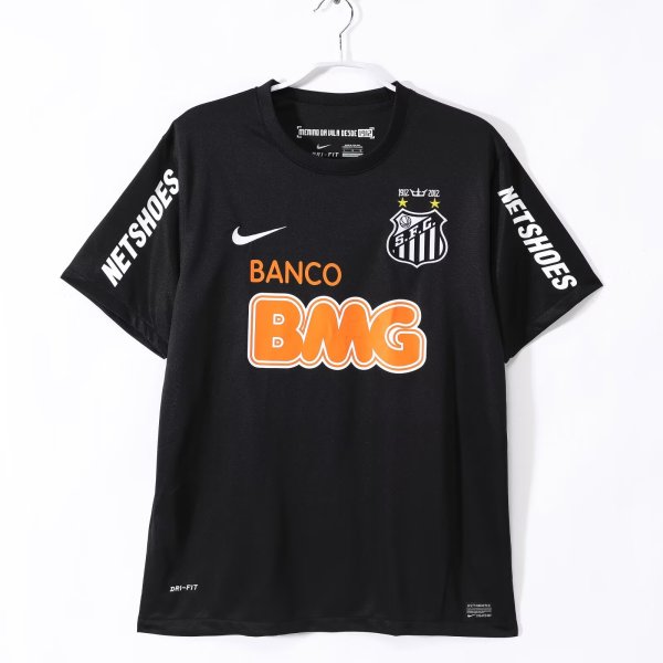 2012-2013 Santos FC Black Retro Soccer Jersey