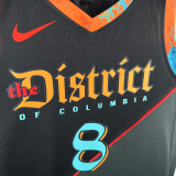 23-24 Wizards AVDIJA #8 Black City Edition Top Quality Hot Pressing NBA Jersey