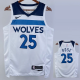 22-23 Timberwolves ROSE #25 White Top Quality Hot Pressing NBA Jersey