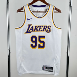 22-23 LAKERS TOSCANO #95 White Top Quality Hot Pressing NBA Jersey