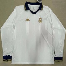 RMA White Long Sleeve Retro Soccer Jersey