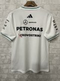 2025 F1 Benz New Pattern Short Sleeve Racing Suit