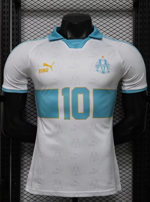 25-26 Marseille King Series #10 White Player Version Soccer Jersey