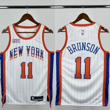 24-25 KNICKS BRUNSON #11 White City Edition Top Quality Hot Pressing NBA Jersey